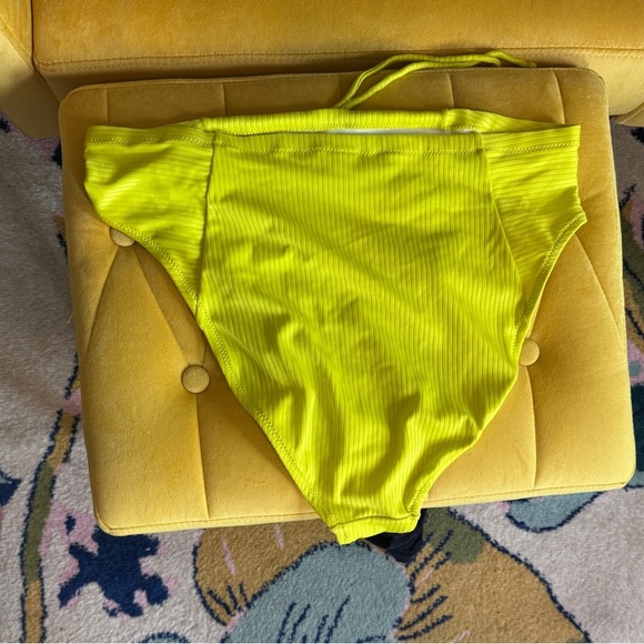 Bright Yellow High-Waisted Bikini Bottoms - Picture 2 of 2